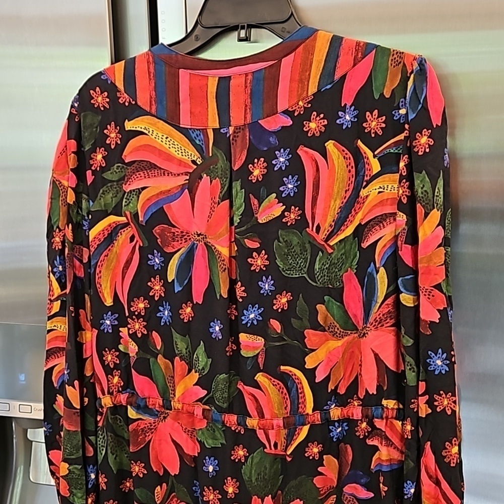 💕FARM RIO💕 Black Banana Sky Lenzing Ecovera Mini Dress XL - Picture 9 of 16
